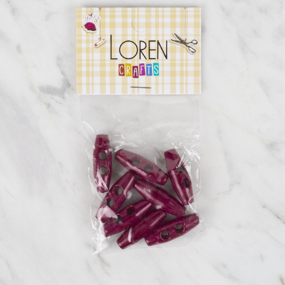 Loren Crafts 8'li mürdüm çoban düğme - 110